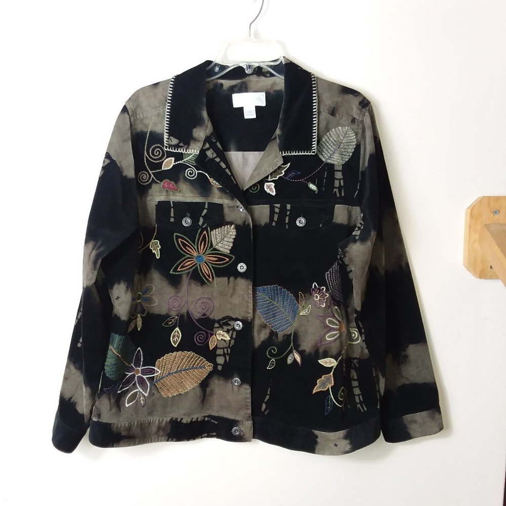 C.J. Banks Floral Embroidered Size 1X Blazer Jacket